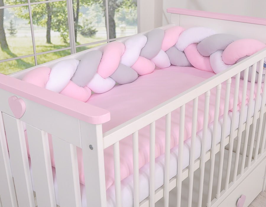 Knot Bumper - White - Gray - Pink - Kindeco