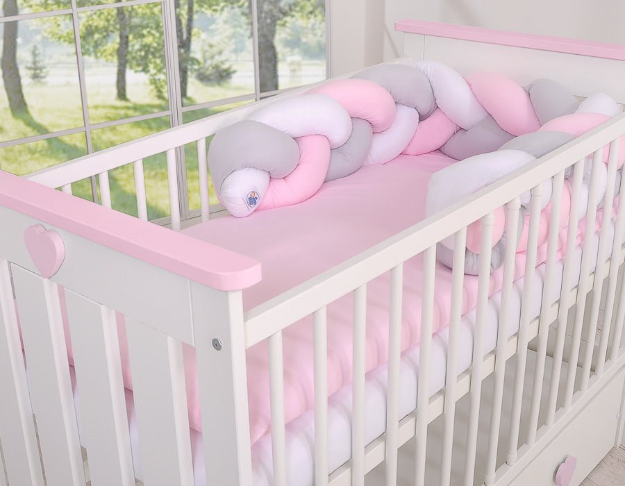 Knot Bumper - White - Gray - Pink - Kindeco