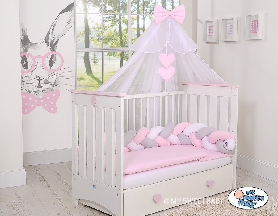 Knot Bumper - White - Gray - Pink - Kindeco