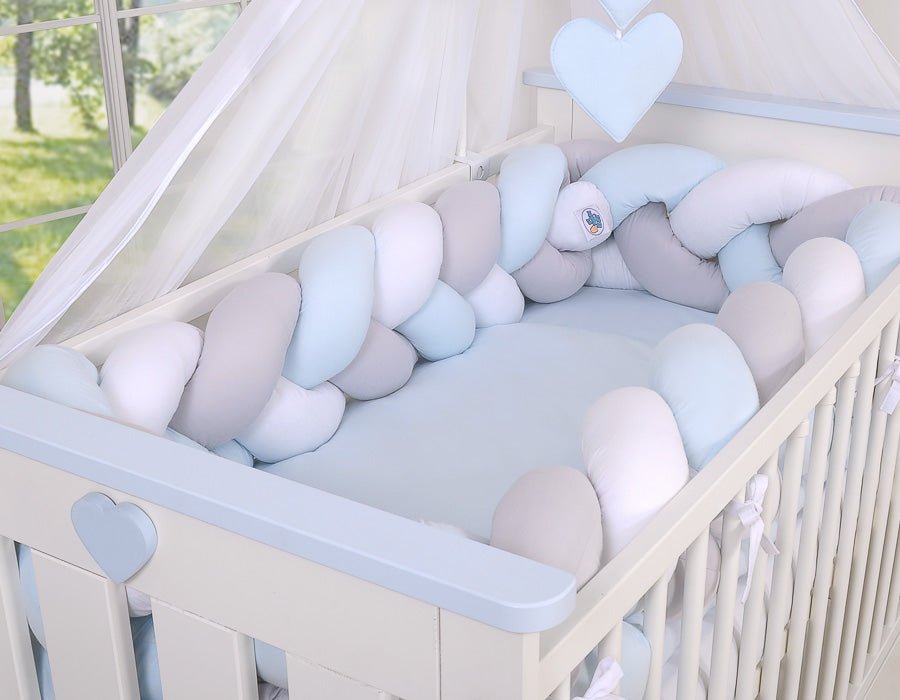 Knot Bumper XXL - White - Gray - Blue - Kindeco