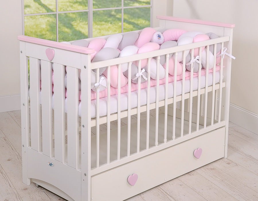 Knot Bumper XXL - White - Gray - Pink - Kindeco