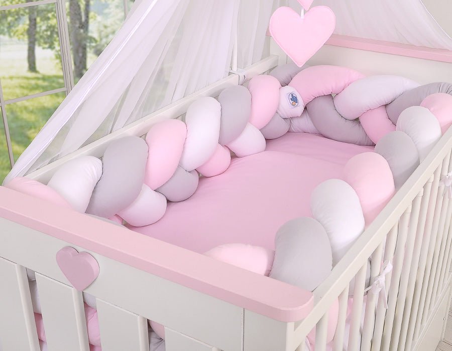 Knot Bumper XXL - White - Gray - Pink - Kindeco