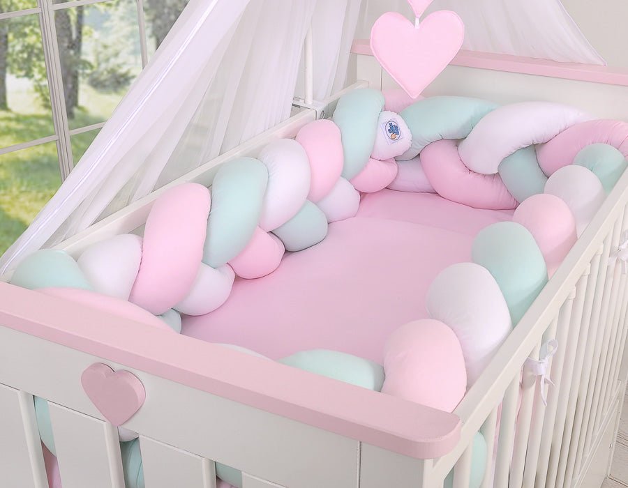 Knot Bumper XXL - White - Pink - Mint - Kindeco