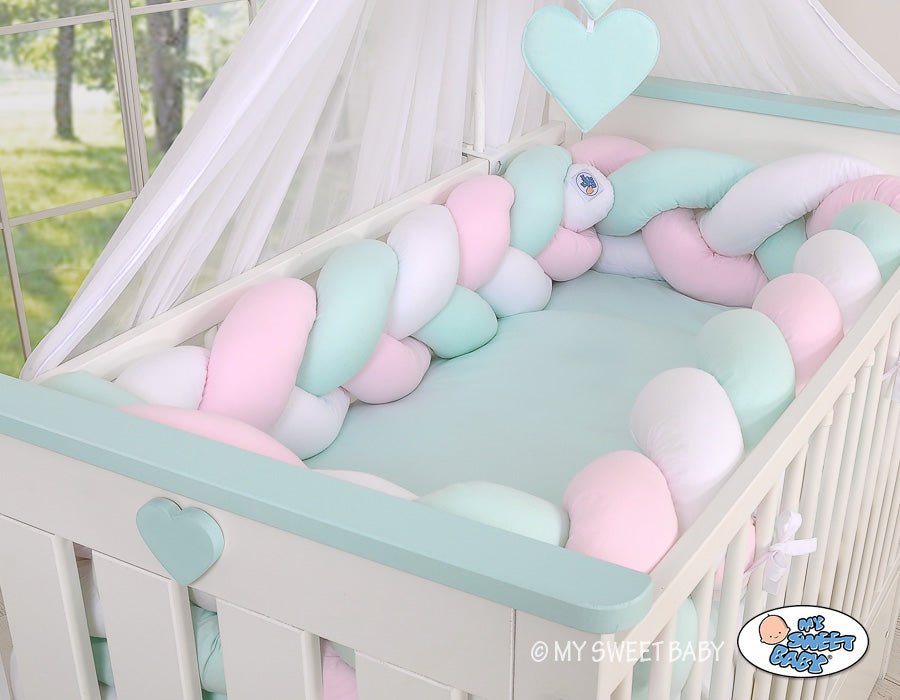 Knot Bumper XXL - White - Pink - Mint - Kindeco