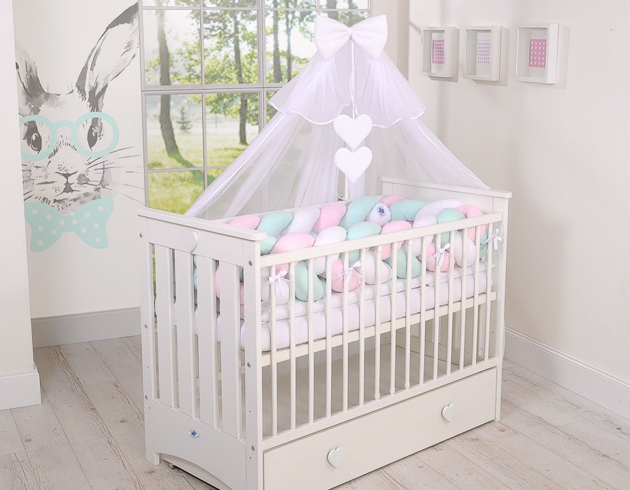 Knot Bumper XXL - White - Pink - Mint - Kindeco