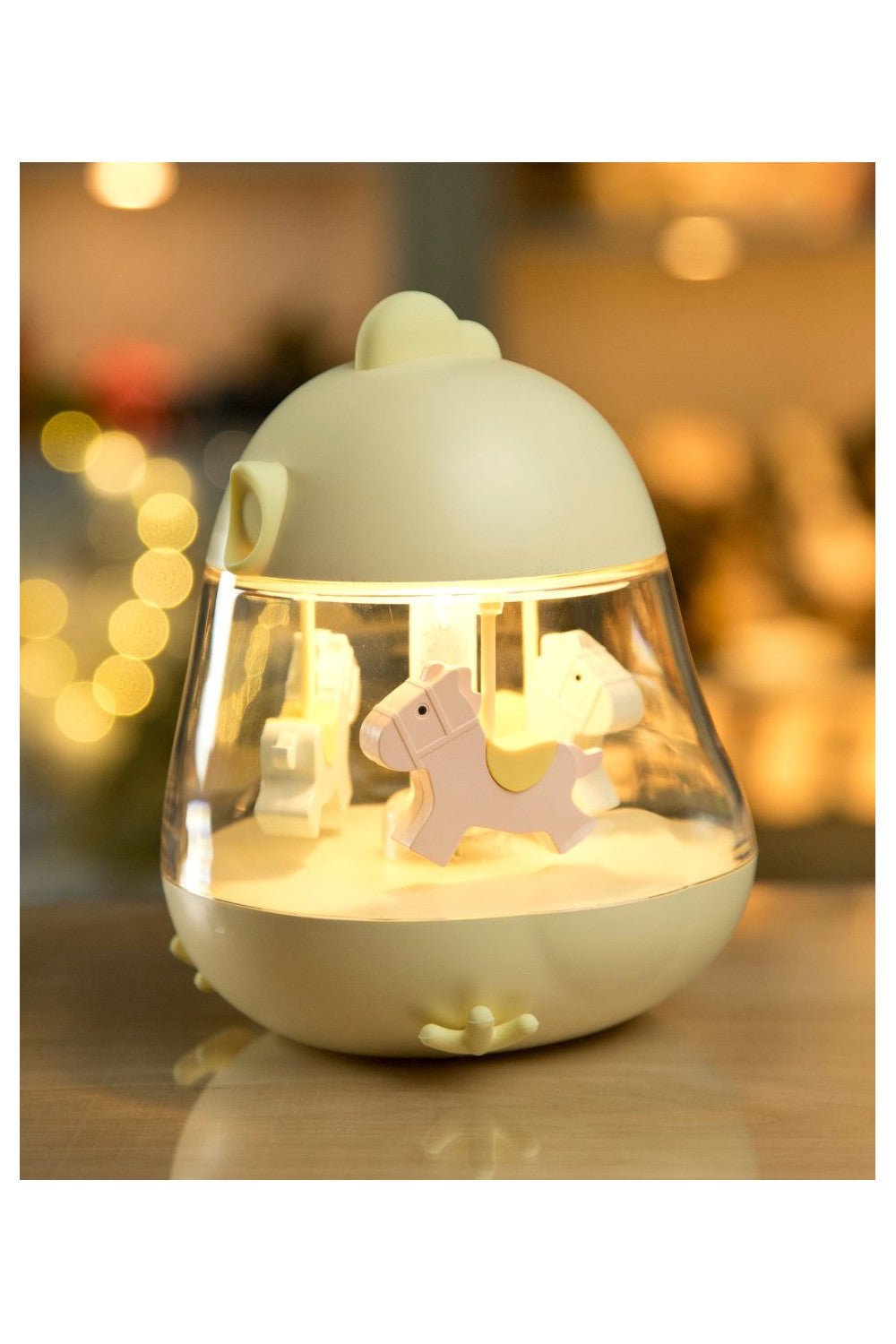 Lamp with Carousel and Music - Yellow - Kindeco