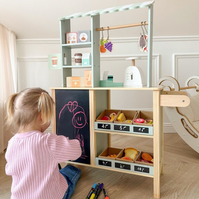 Large Wooden Food Truck Stand - 73 pcs - Kindeco