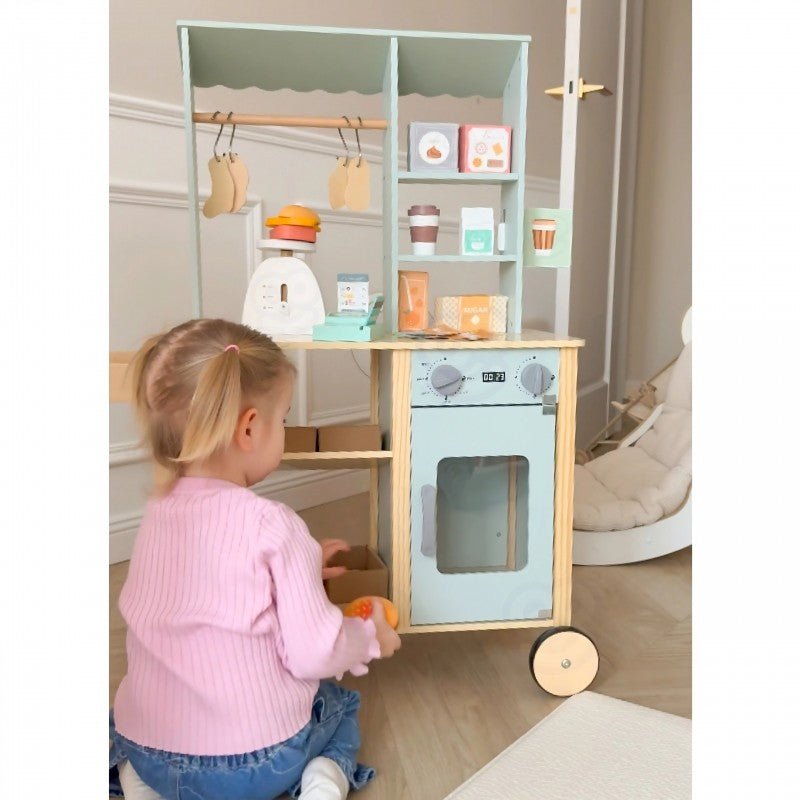 Large Wooden Food Truck Stand - 73 pcs - Kindeco