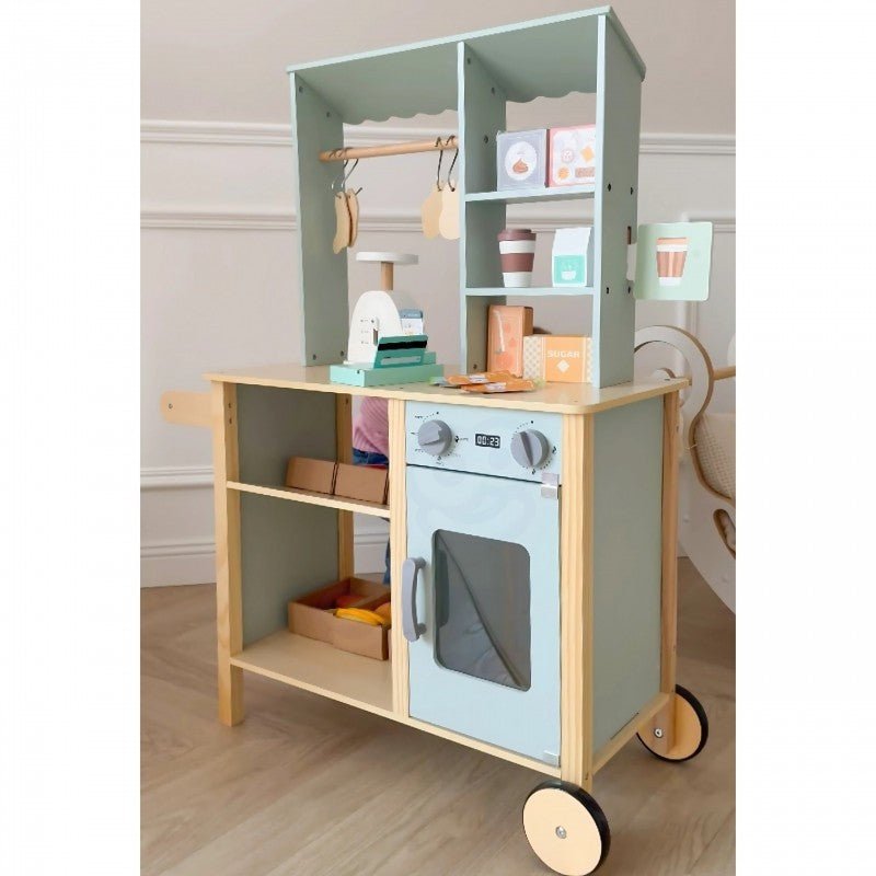 Large Wooden Food Truck Stand - 73 pcs - Kindeco