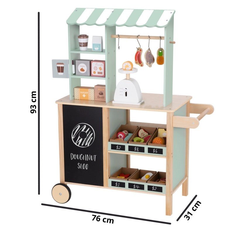 Large Wooden Food Truck Stand - 73 pcs - Kindeco