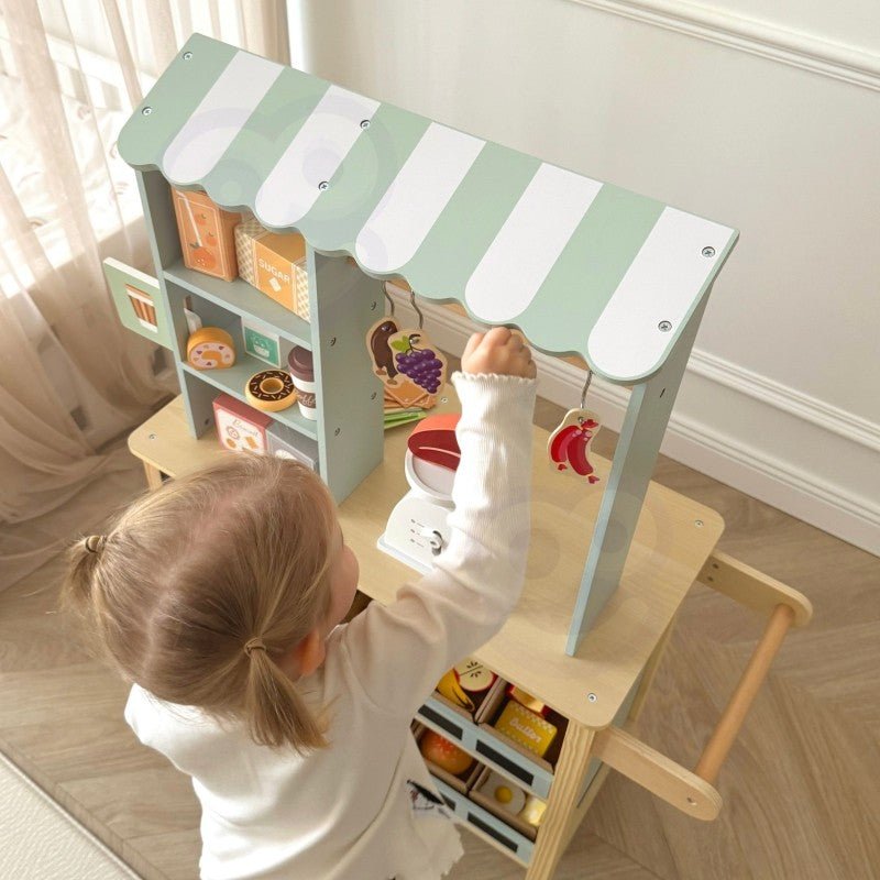 Large Wooden Food Truck Stand - 73 pcs - Kindeco