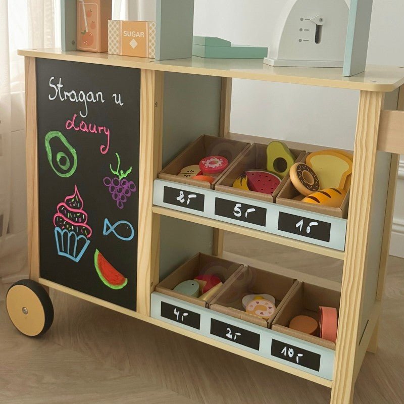 Large Wooden Food Truck Stand - 73 pcs - Kindeco