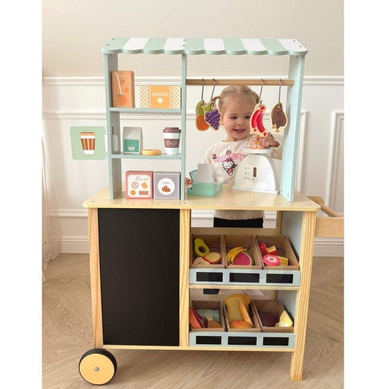 Large Wooden Food Truck Stand - 73 pcs - Kindeco