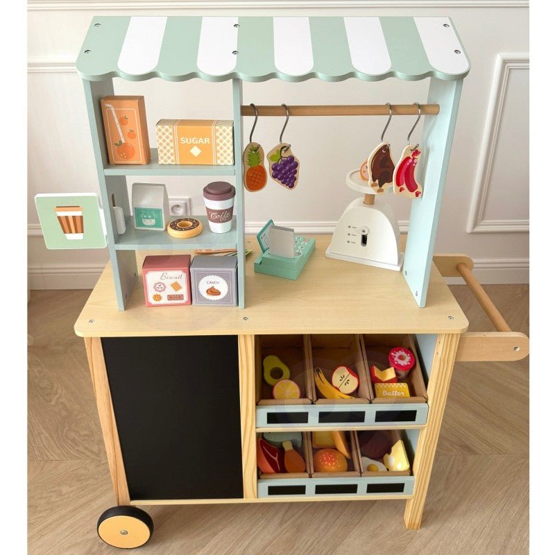 Large Wooden Food Truck Stand - 73 pcs - Kindeco