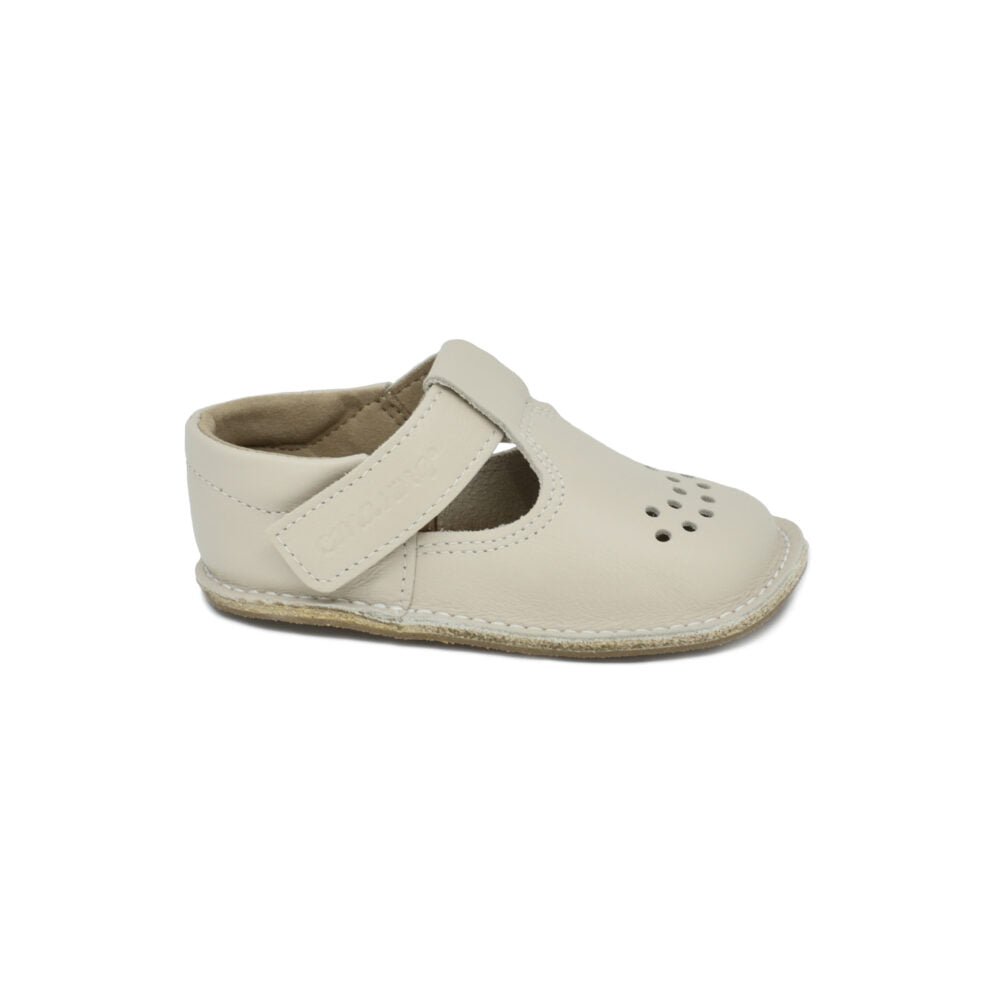 Leather Kids' Shoes Lusti - Natural White - Kindeco