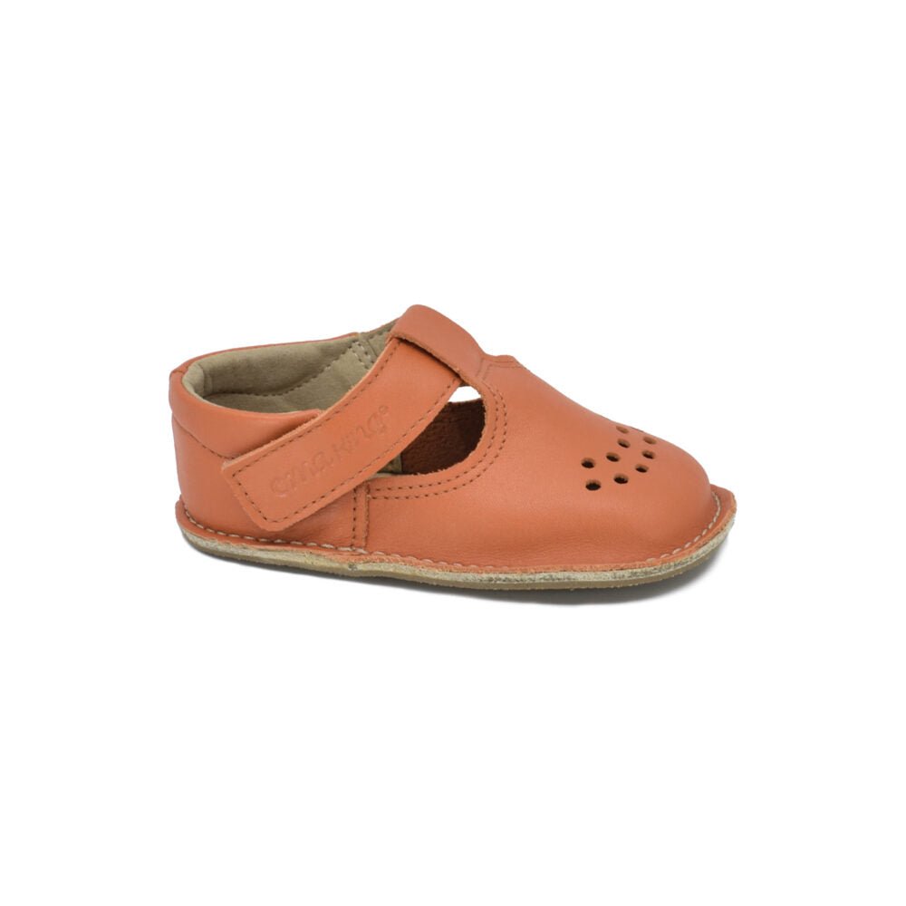 Leather Kids' Shoes Lusti - Orange - Kindeco