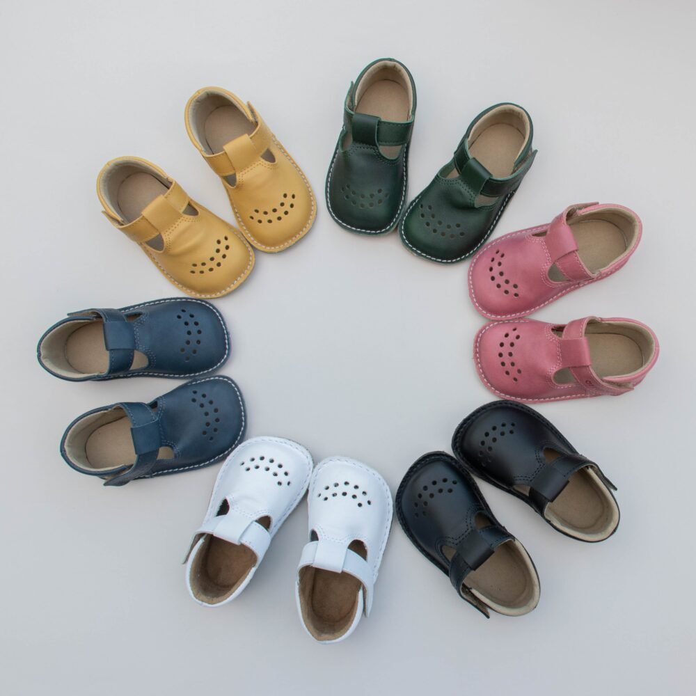 Leather Kids' Shoes Lusti - White - Kindeco