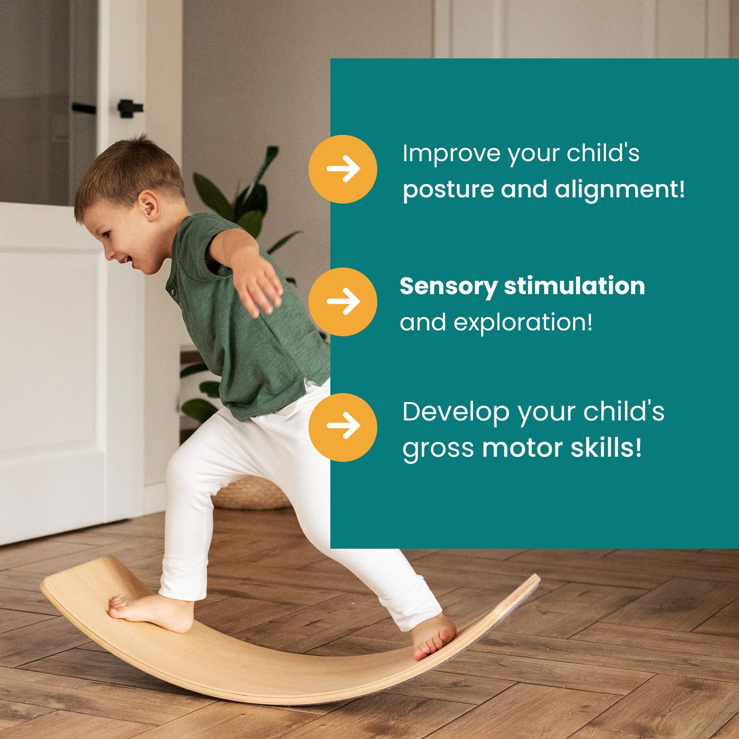 MeowBaby® Balance Board For Kids - 80x30 cm - Kindeco