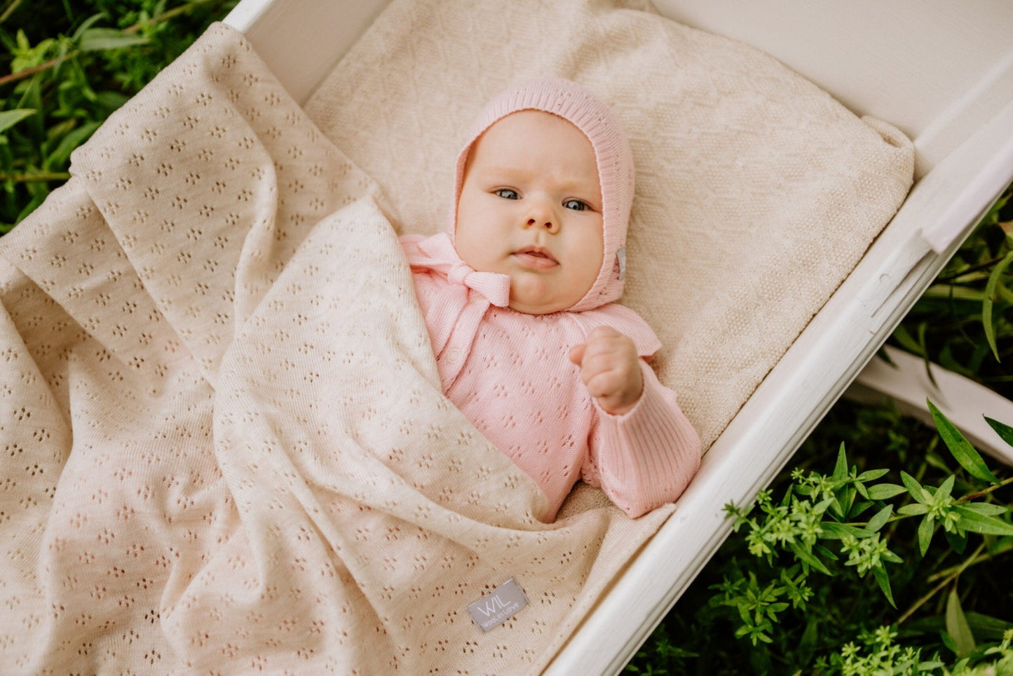 Merino Wool Baby Blanket - LOVE Collection - Kindeco