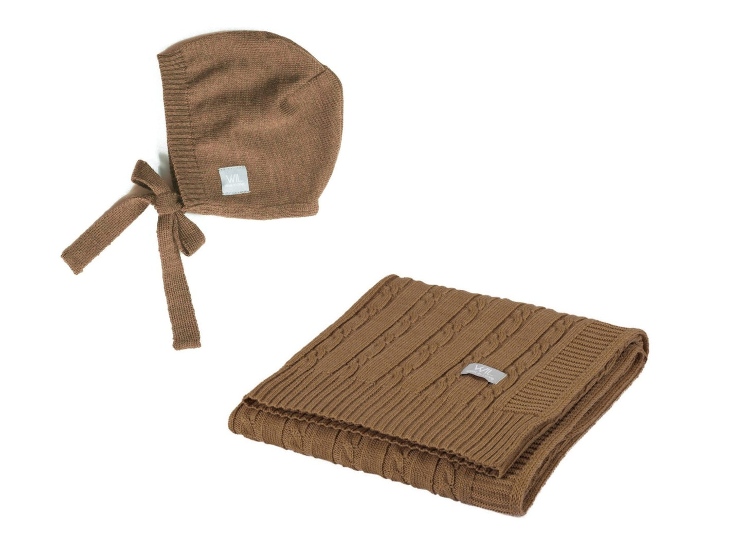Merino Wool Baby Gift Set - Blanket & Bonnet (HOPE Collection) - Kindeco