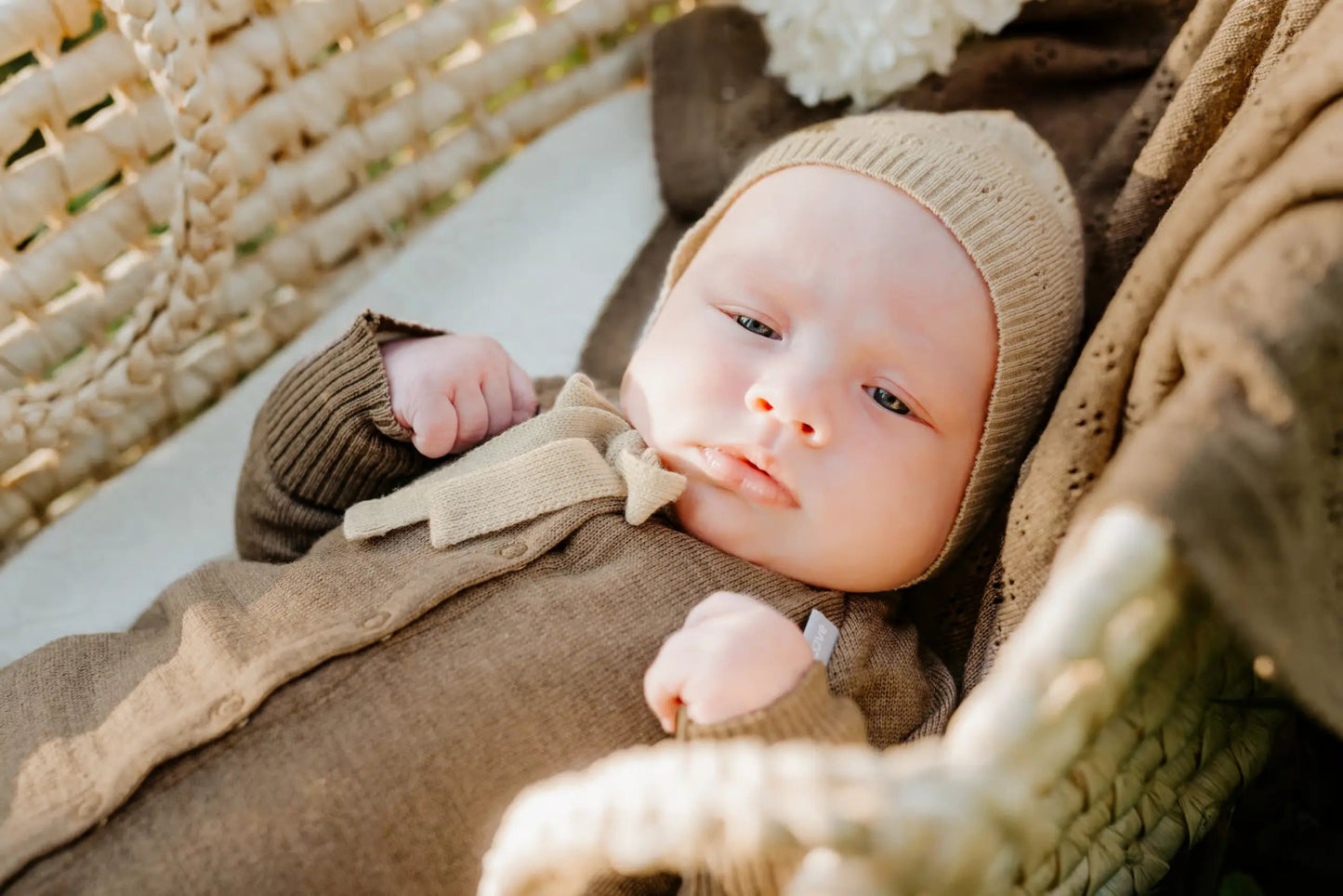 Merino Wool Baby Gift Set - Blanket, Romper & Bonnet (JOY Collection) - Kindeco