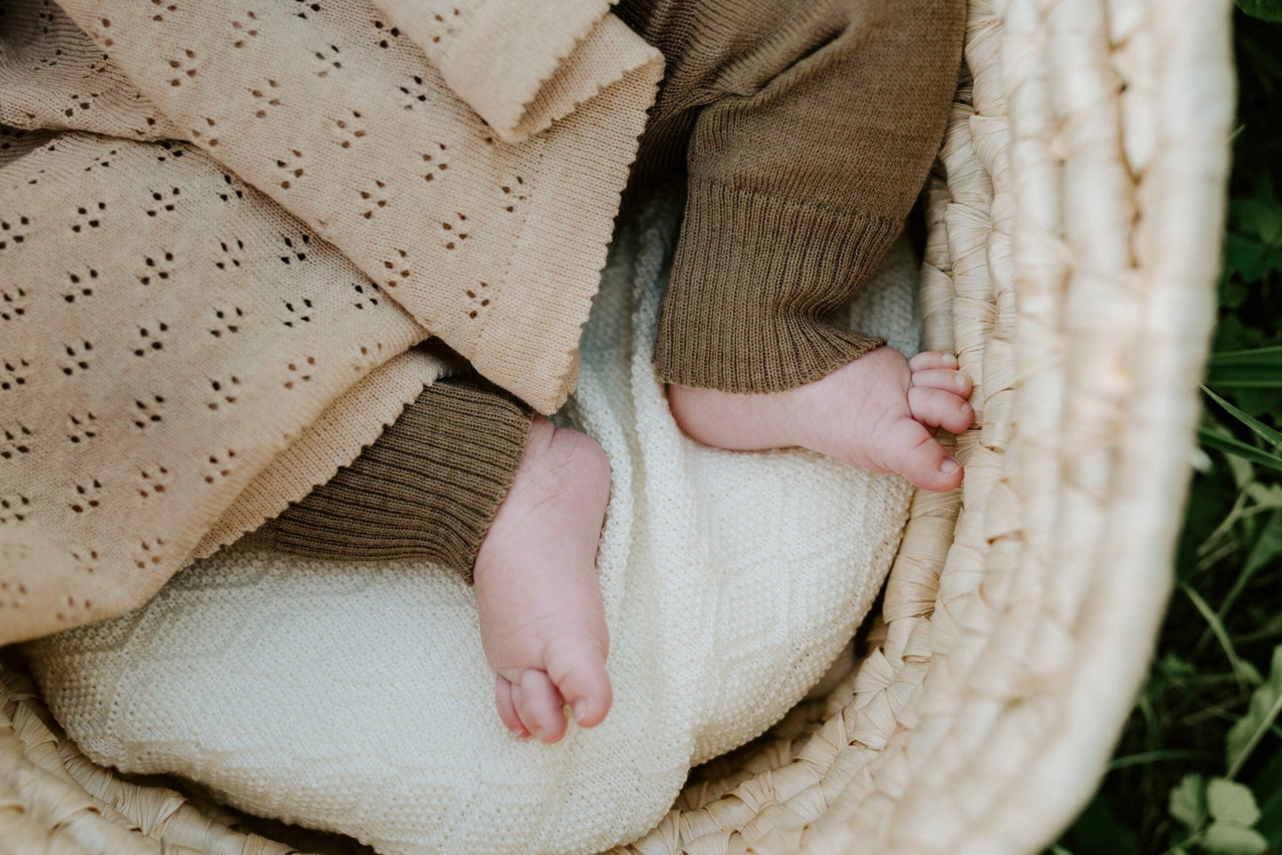 Merino Wool Baby Gift Set - Blanket, Romper & Bonnet (JOY Collection) - Kindeco