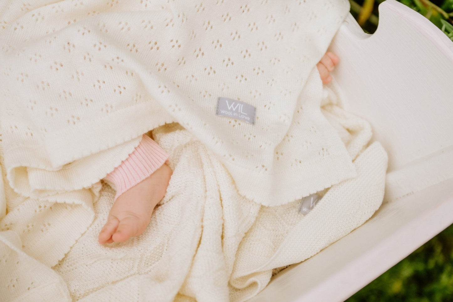 Merino Wool Baby Gift Set - Blanket, Romper & Bonnet (LOVE Collection) - Kindeco