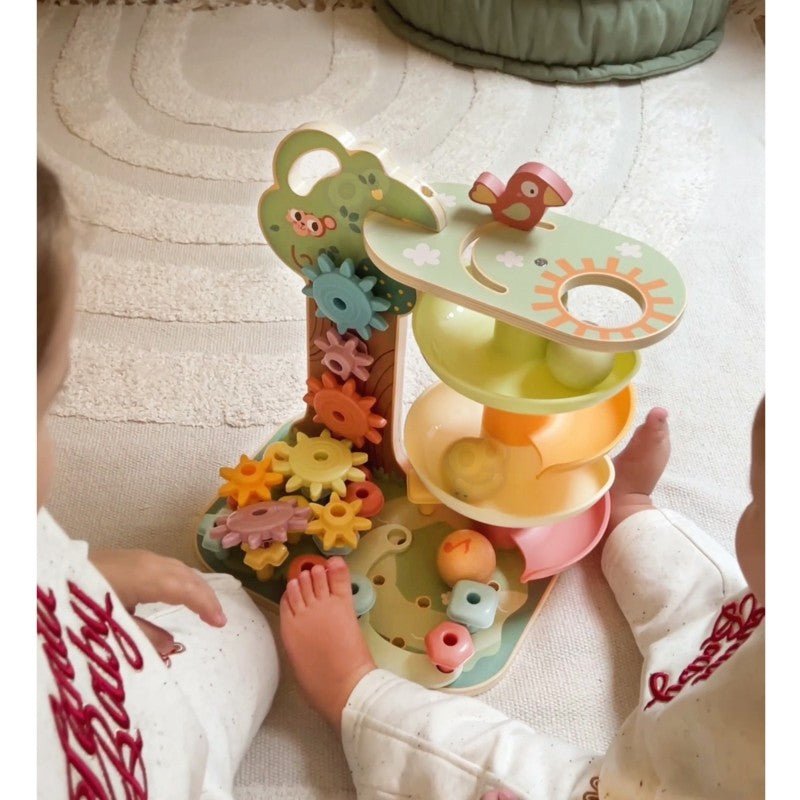 Montessori 4 - in - 1 Wooden Activity Tree - Kindeco