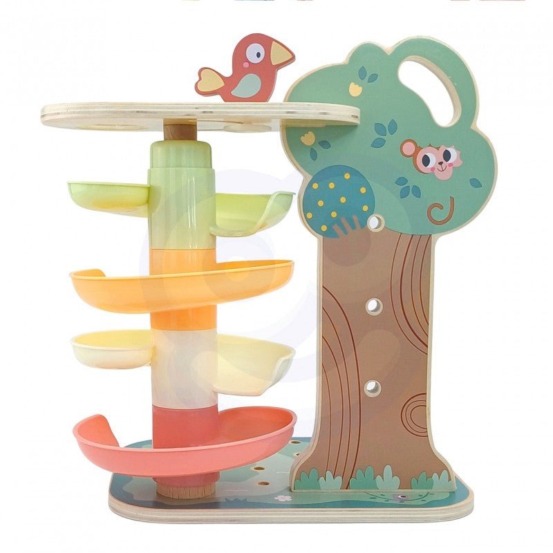 Montessori 4 - in - 1 Wooden Activity Tree - Kindeco