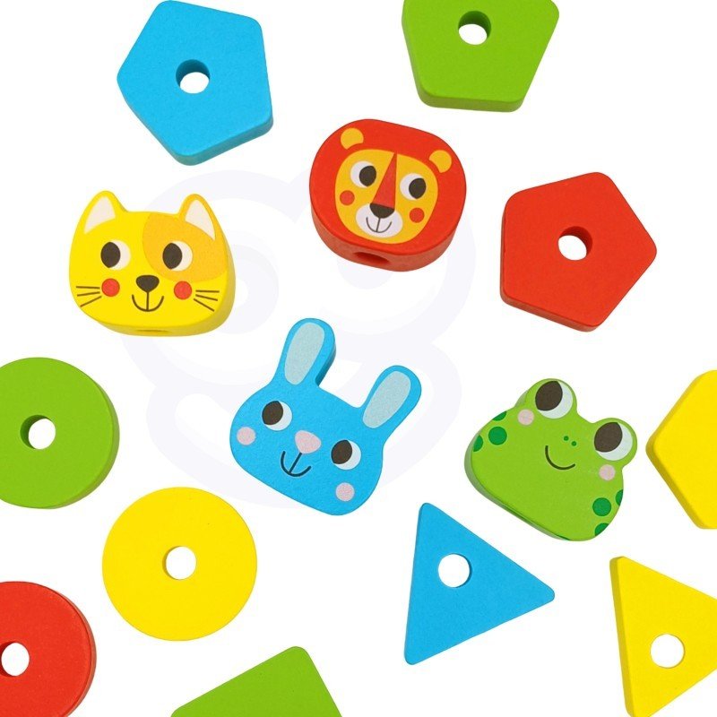 Montessori Puzzle Pyramid with Animals - Kindeco