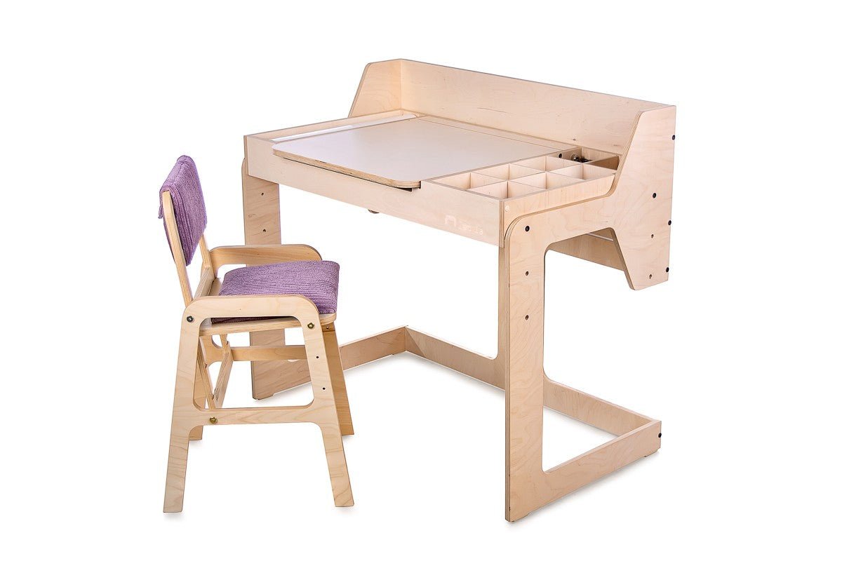Montessori Table and Chair Set - Cannon Pink - Kindeco
