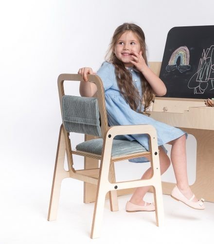 Montessori Table and Chair Set Luula - Mint Green - Kindeco