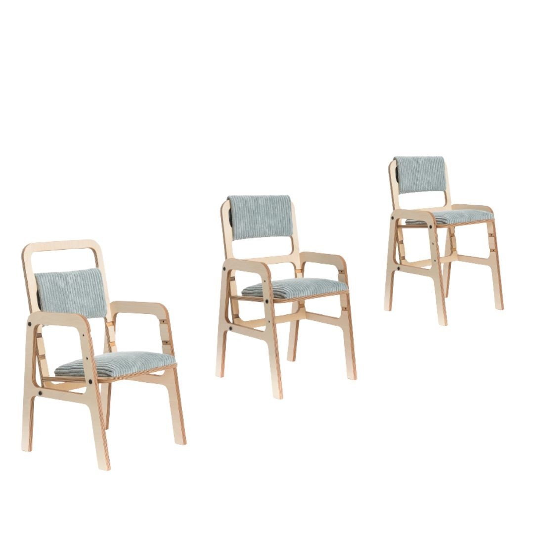 Montessori Table and Chair Set Luula - Mint Green - Kindeco