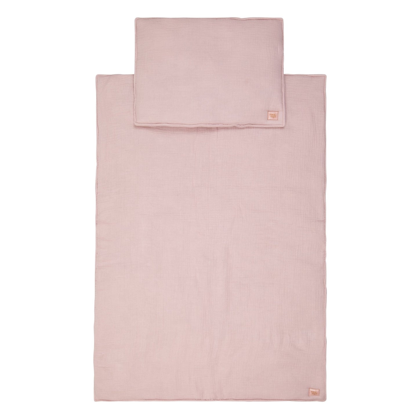 Muslin Baby Blanket + Pillow Set - Baby Pink - Kindeco