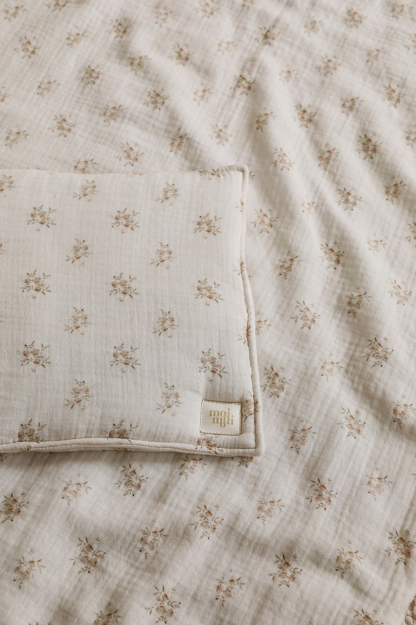 Muslin Baby Blanket + Pillow Set - Boho Flowers - Kindeco