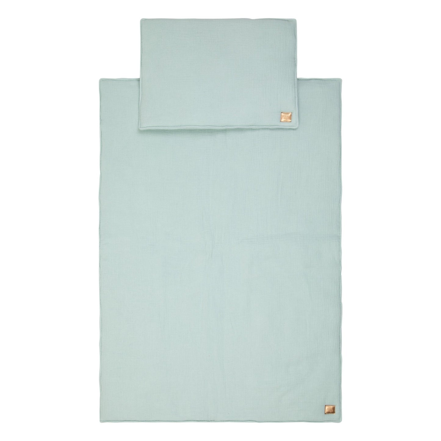 Muslin Baby Blanket + Pillow Set - Mint - Kindeco