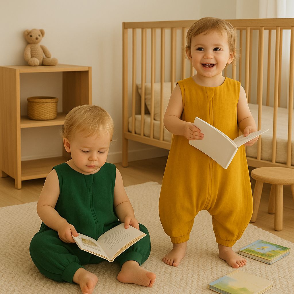 Muslin Baby Sleeping Bag with Legs – Honey Yellow - Kindeco
