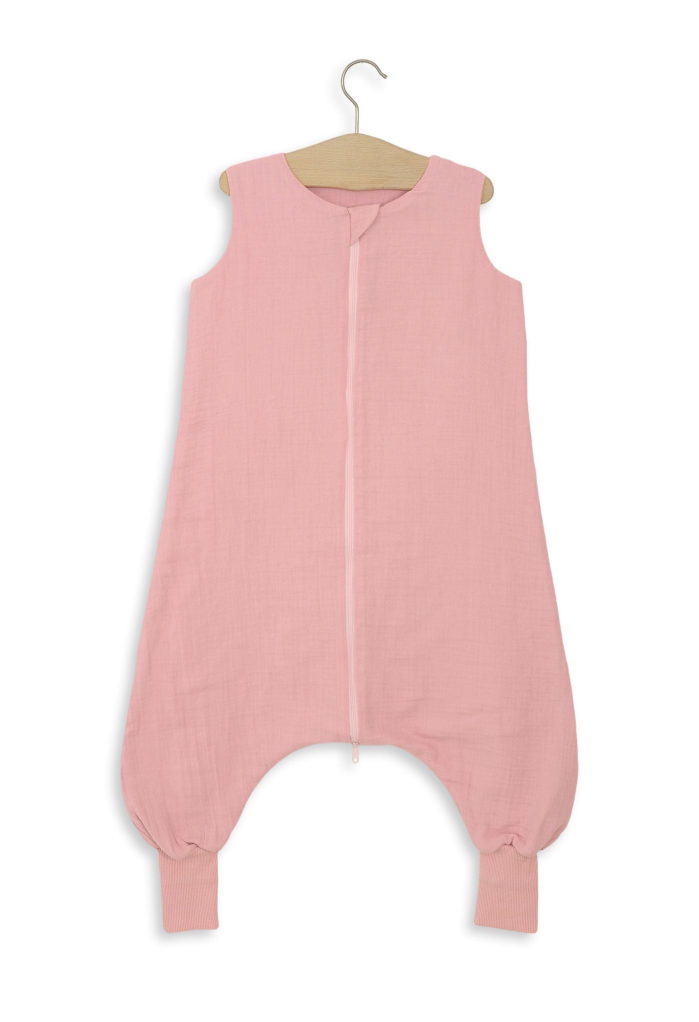 Muslin Baby Sleeping Bag with Legs – Pastel Pink - Kindeco