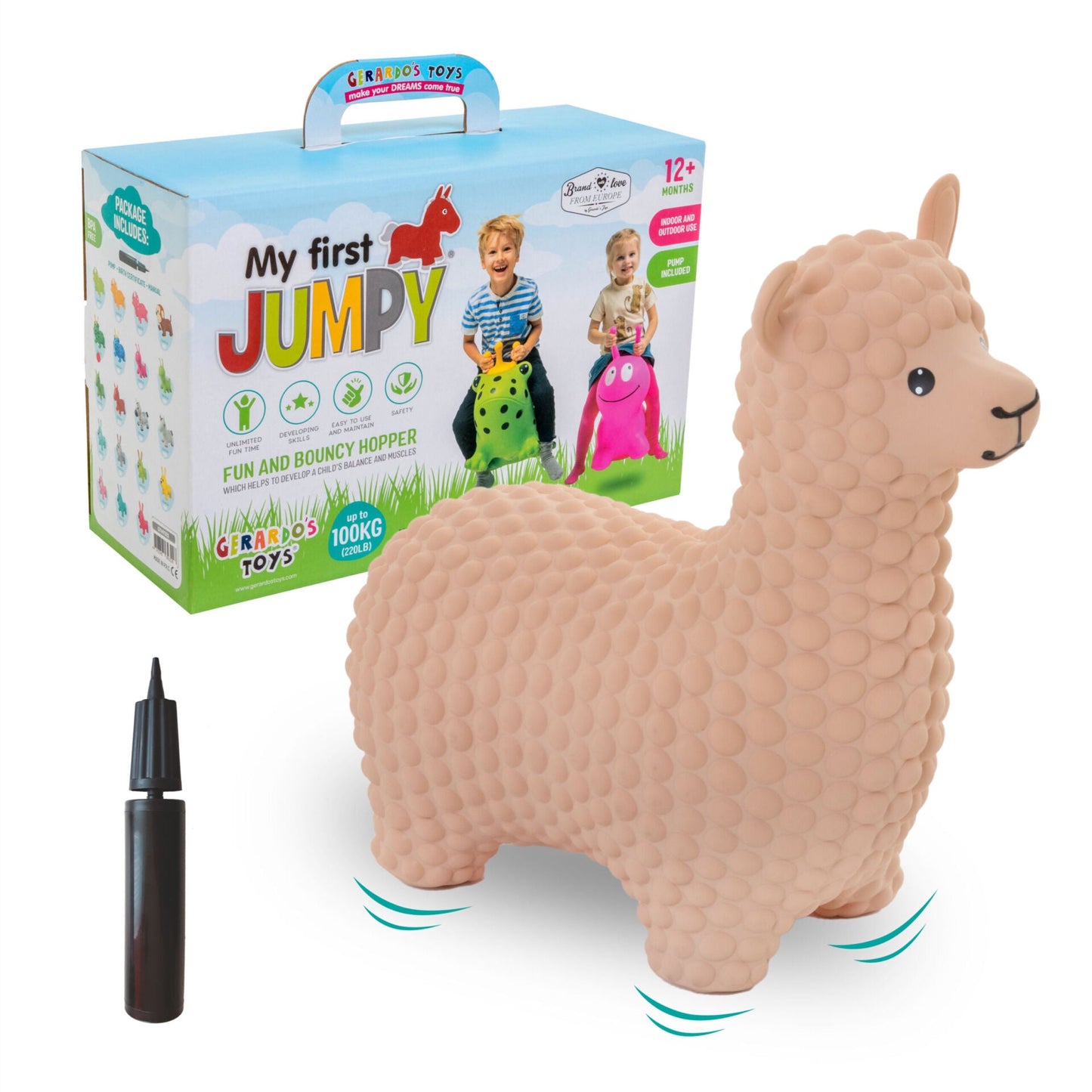 My First JUMPY – Beige Alpaca Hopper - Kindeco