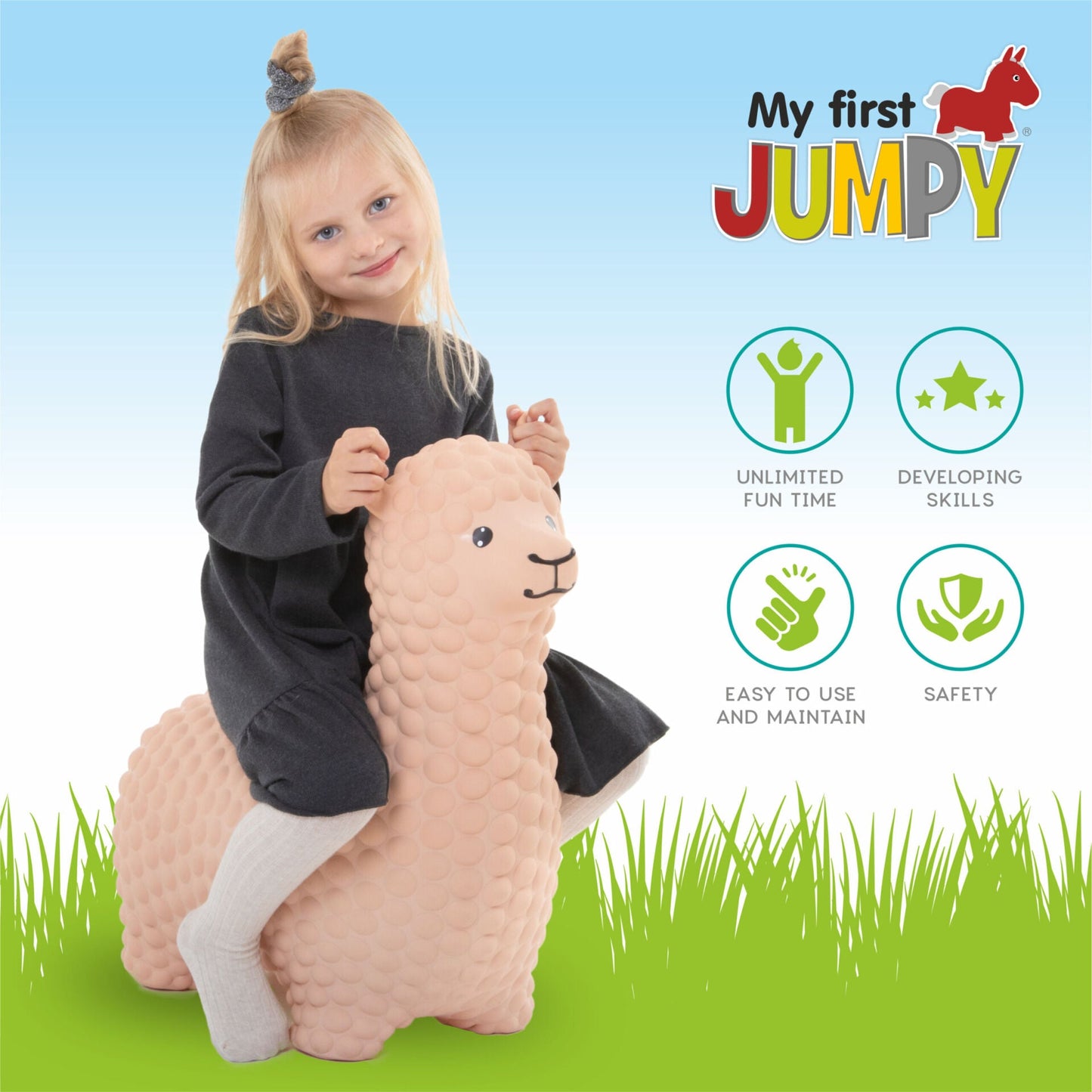 My First JUMPY – Beige Alpaca Hopper - Kindeco