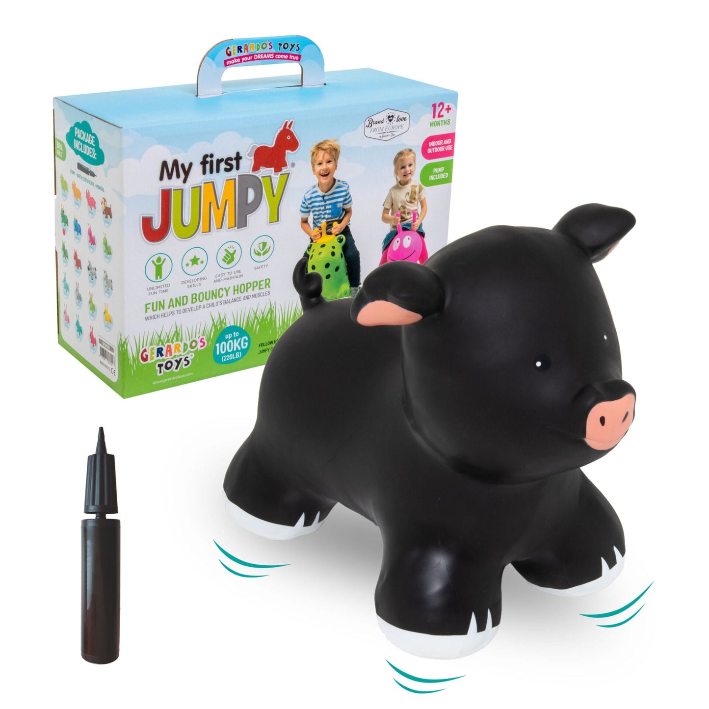 My First JUMPY – Black Piggy Hopper - Kindeco