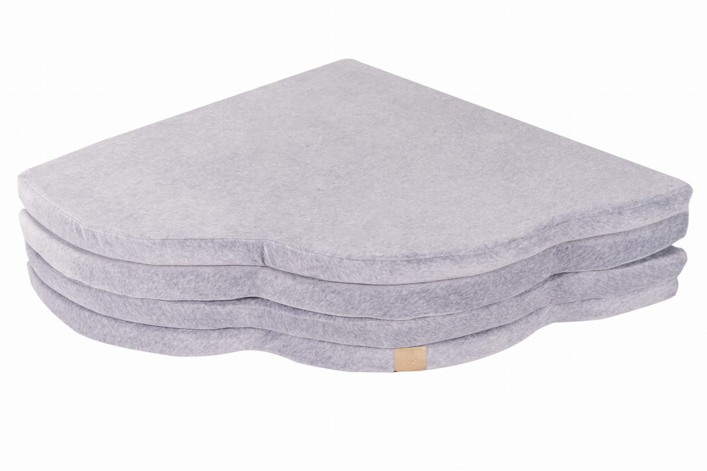 Play Mat for Kids - Cloud Shaped Light Grey Velvet - Kindeco