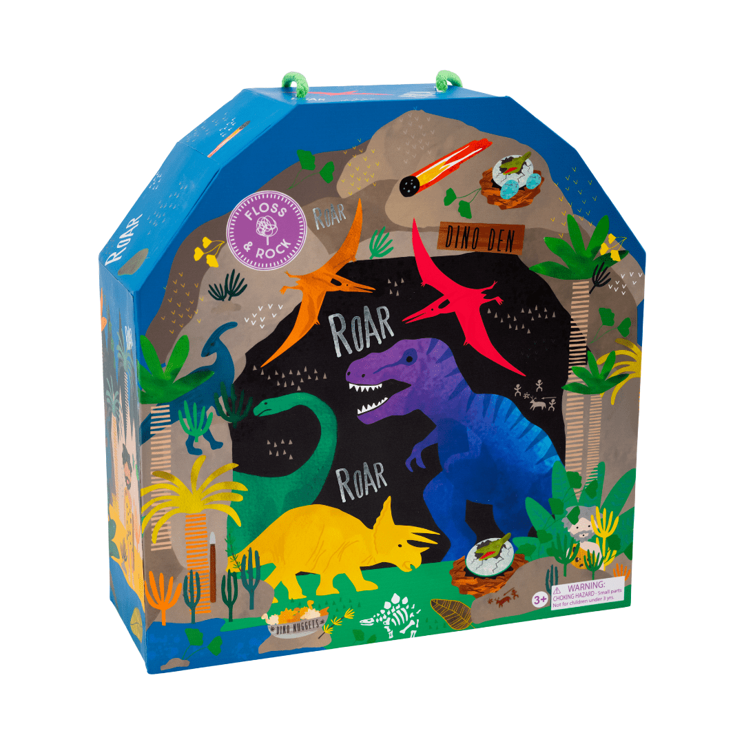 Playbox with Wooden Pieces - Dinosaur - Kindeco