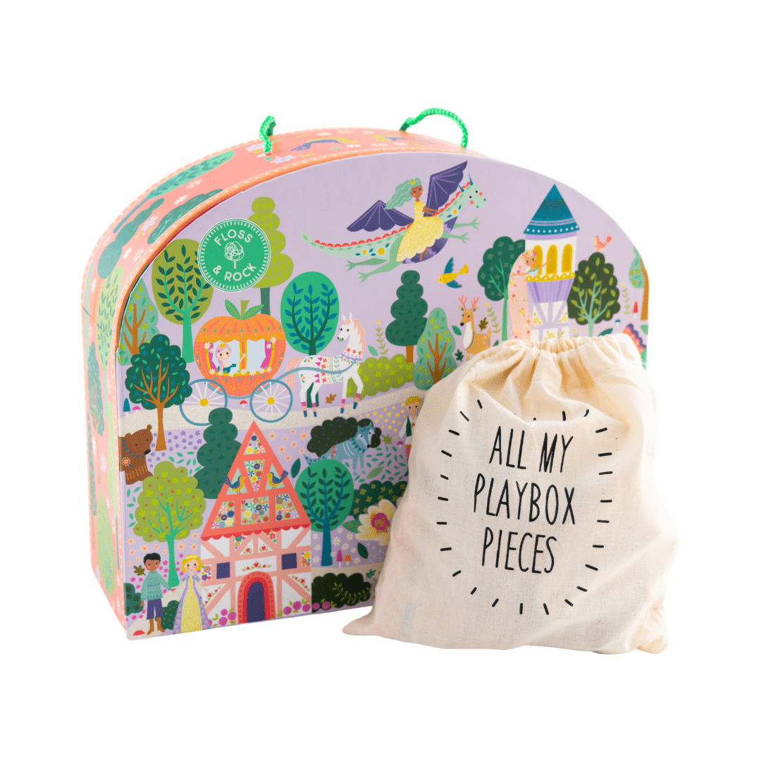 Playbox with Wooden Pieces - Fairy Tale - Kindeco