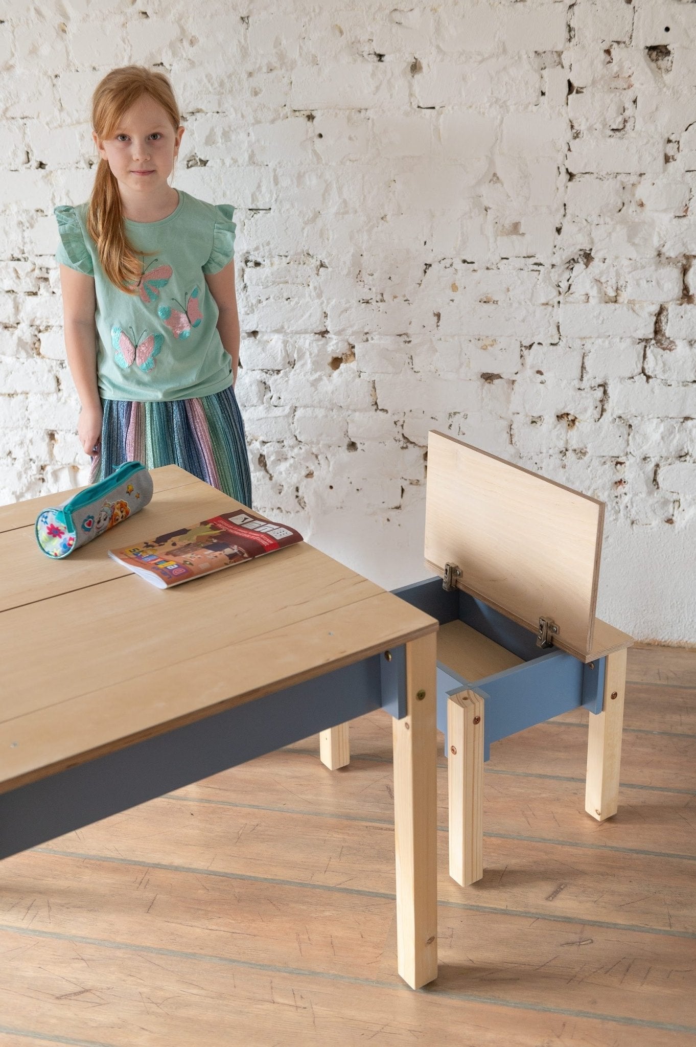 Smart Storage Table and Chair Set - Kindeco