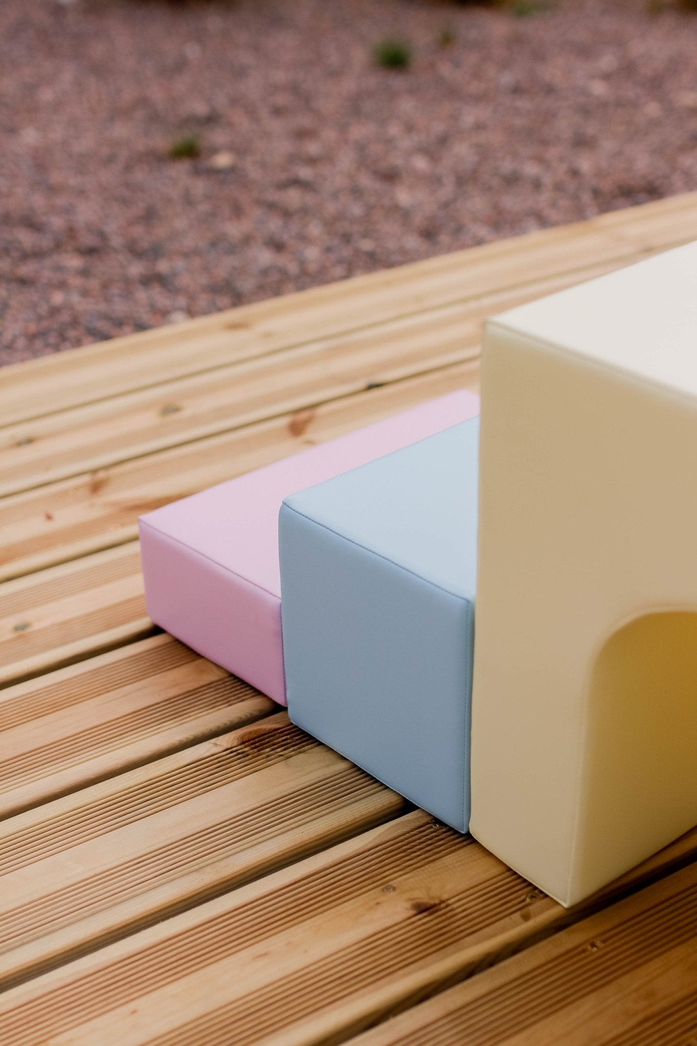 Soft Play 10 Foam Block Set - Light Pastel Creativity - Kindeco