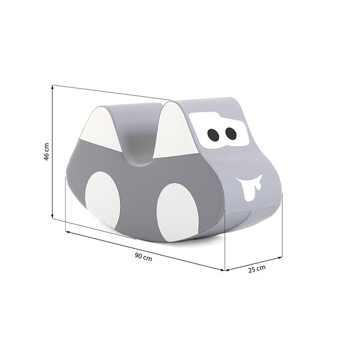 Soft Play Ride On Toy - Grey Car - Kindeco