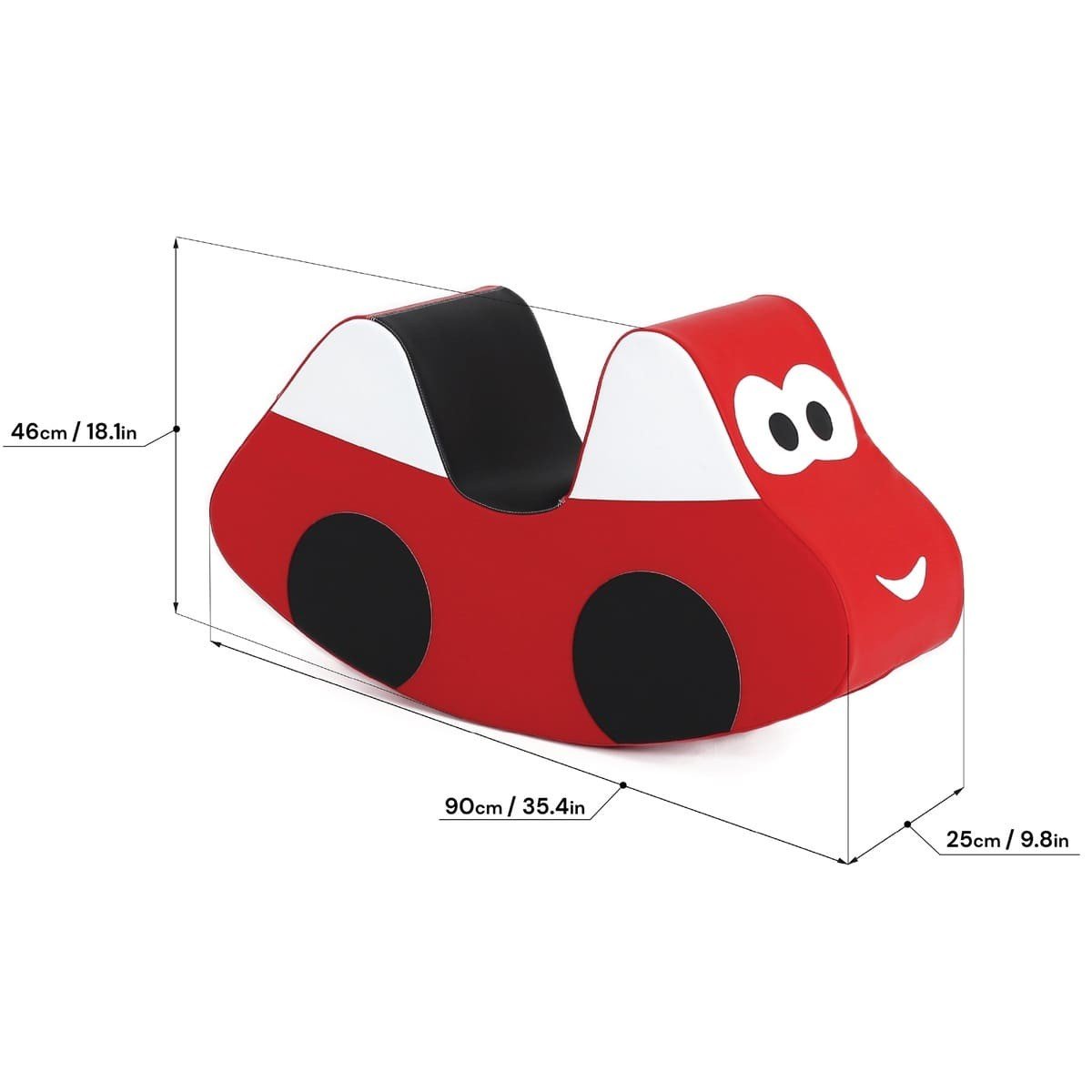 Soft Play Ride On Toy - Red Car - Kindeco