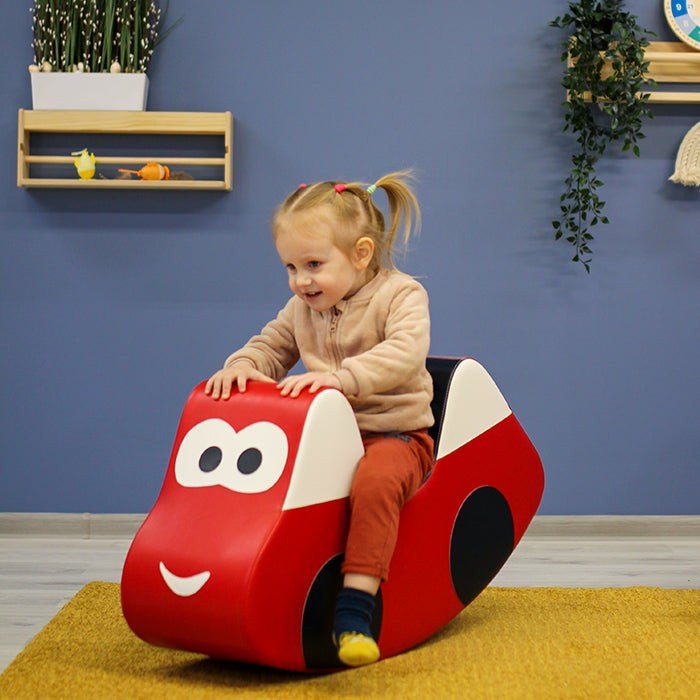 Soft Play Ride On Toy - Red Car - Kindeco