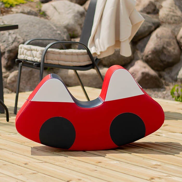 Soft Play Ride On Toy - Red Car - Kindeco